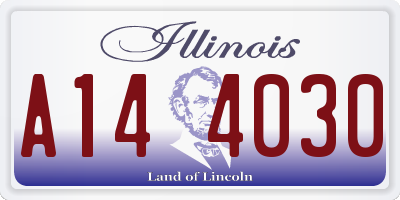 IL license plate A144030