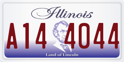 IL license plate A144044