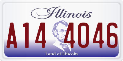 IL license plate A144046