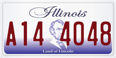 IL license plate A144048