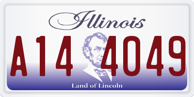 IL license plate A144049