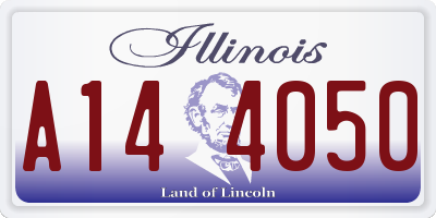 IL license plate A144050