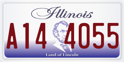 IL license plate A144055