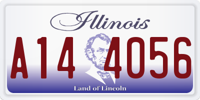 IL license plate A144056