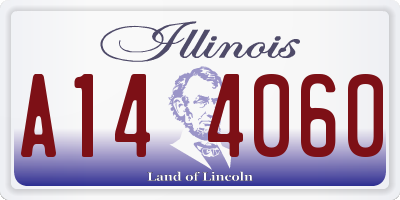 IL license plate A144060