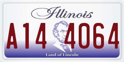 IL license plate A144064