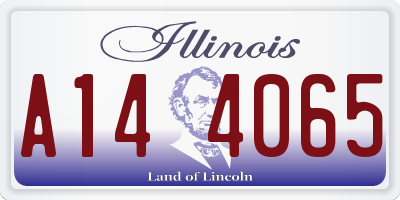 IL license plate A144065