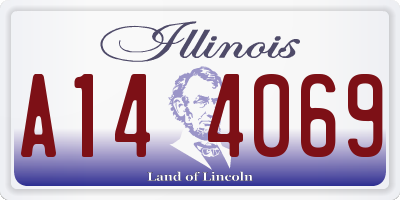 IL license plate A144069