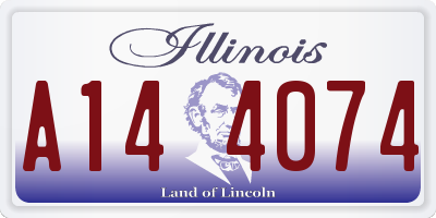 IL license plate A144074