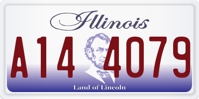 IL license plate A144079