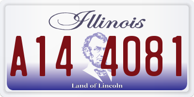 IL license plate A144081
