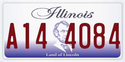 IL license plate A144084