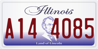 IL license plate A144085