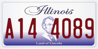 IL license plate A144089