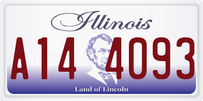 IL license plate A144093