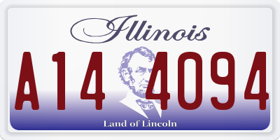 IL license plate A144094