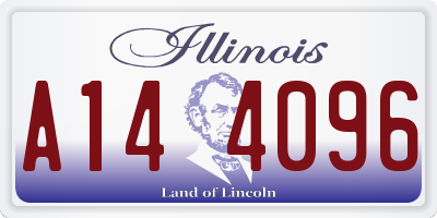IL license plate A144096