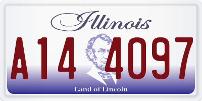 IL license plate A144097