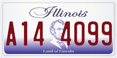 IL license plate A144099