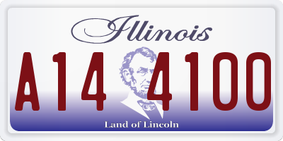 IL license plate A144100