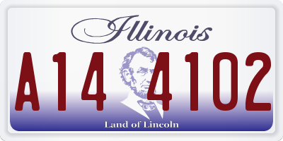 IL license plate A144102