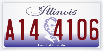 IL license plate A144106