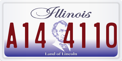 IL license plate A144110