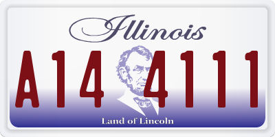 IL license plate A144111