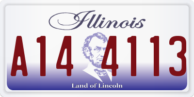 IL license plate A144113