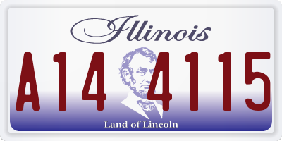IL license plate A144115