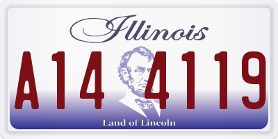 IL license plate A144119