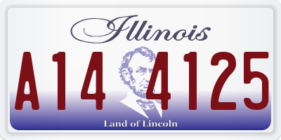 IL license plate A144125