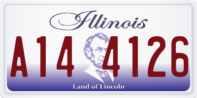 IL license plate A144126