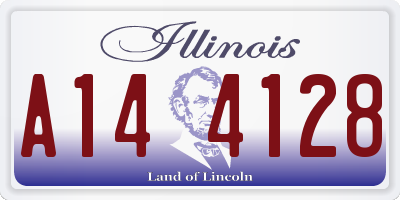 IL license plate A144128