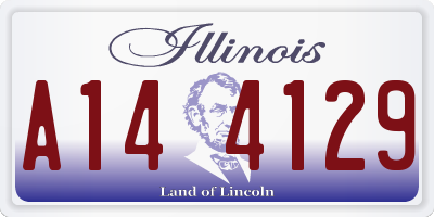 IL license plate A144129