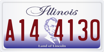 IL license plate A144130