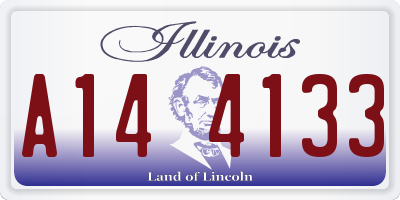 IL license plate A144133