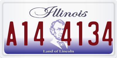 IL license plate A144134