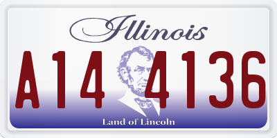 IL license plate A144136
