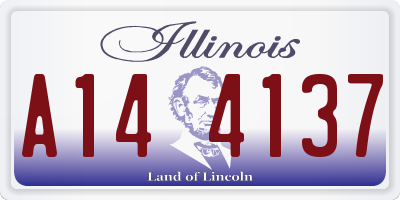 IL license plate A144137
