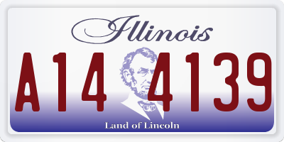 IL license plate A144139