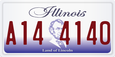 IL license plate A144140