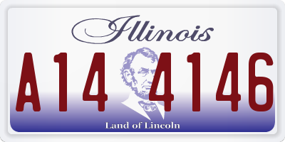 IL license plate A144146