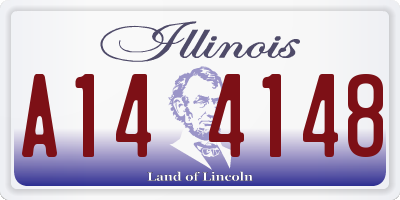 IL license plate A144148
