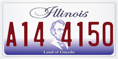IL license plate A144150