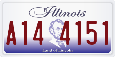 IL license plate A144151