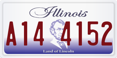 IL license plate A144152