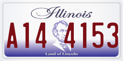 IL license plate A144153