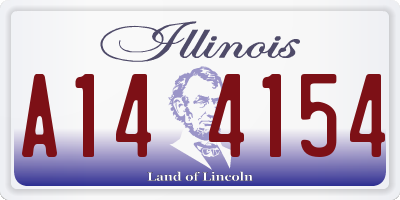 IL license plate A144154