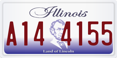 IL license plate A144155